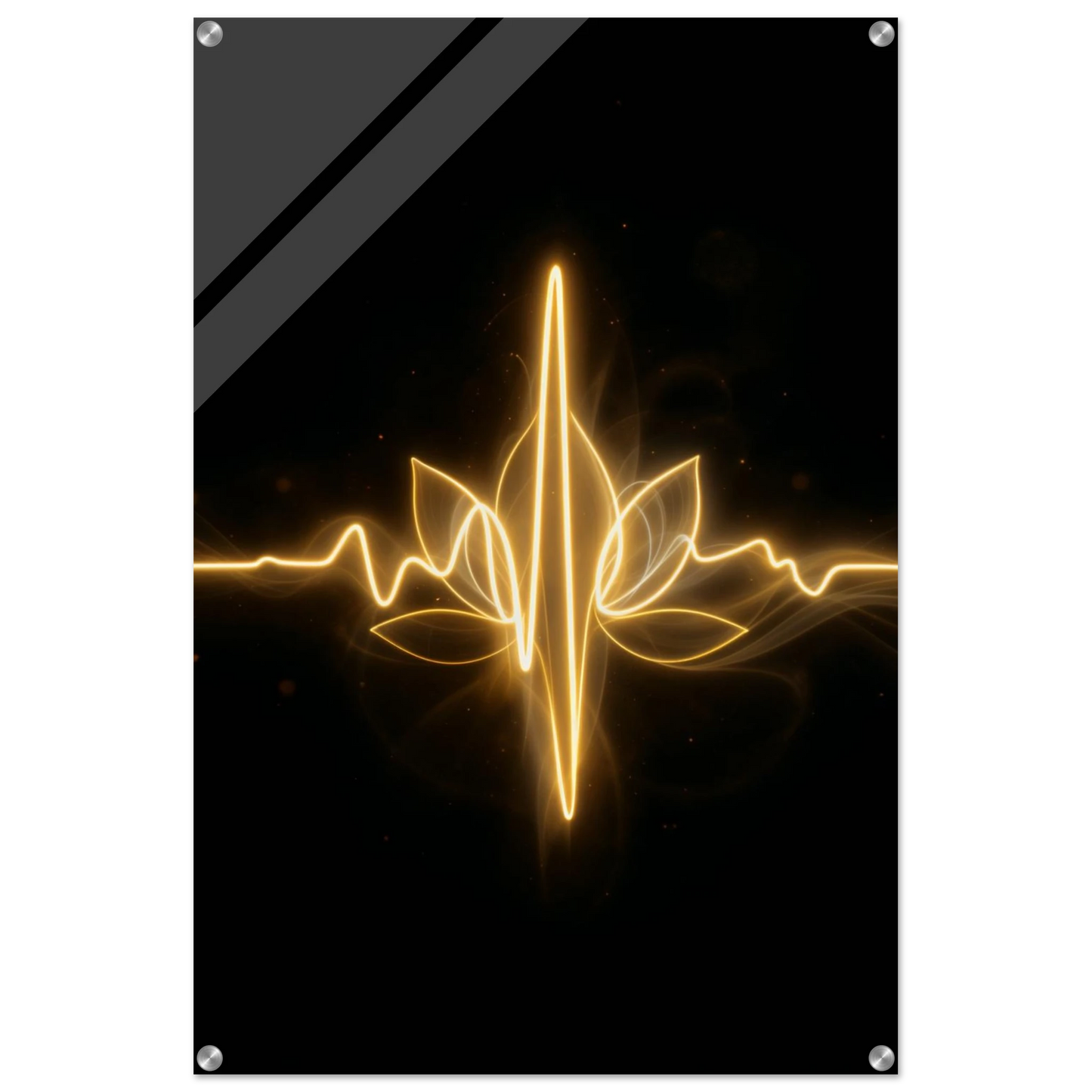 Neon-like design on a black background