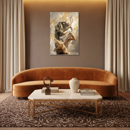 Flowing Motion in Contrast – Acrylic Wall Art