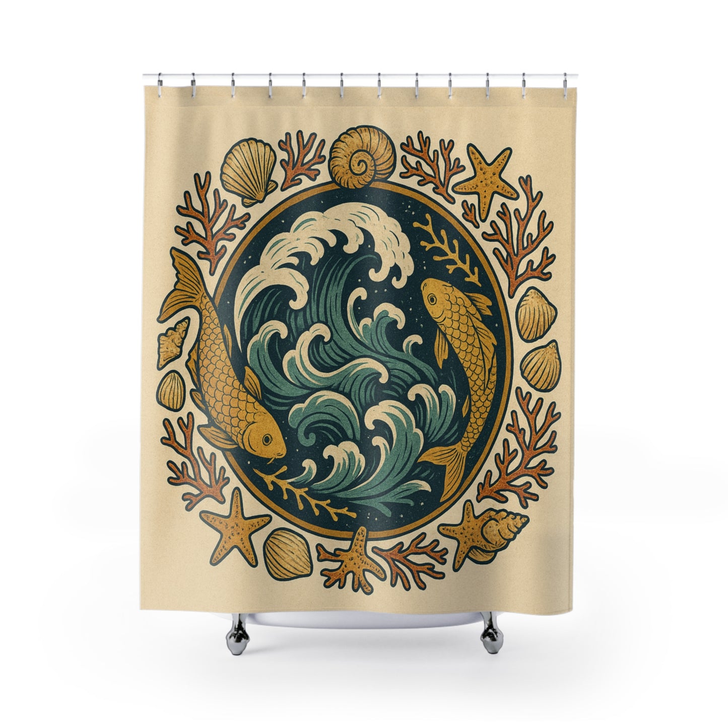 Ocean Reverie – Artistic Marine Shower Curtain