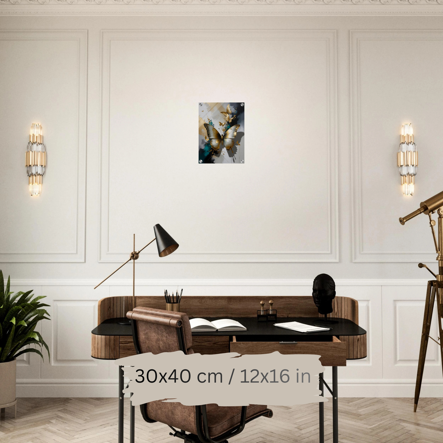 Luxury Acrylic Wall Art – Golden Butterflies (4 Designs)