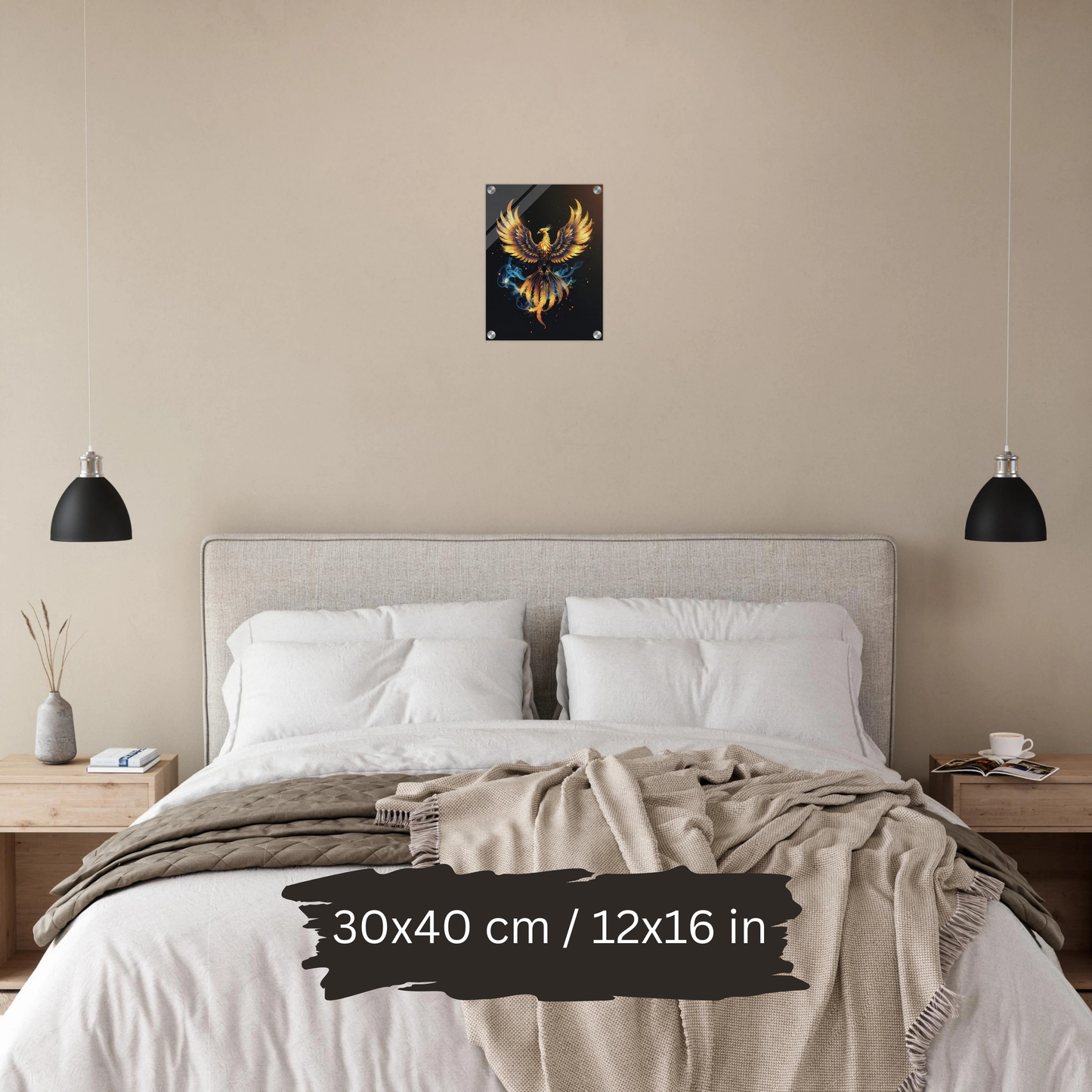 Luxury Acrylic Wall Art – Golden Eagles & Phoenix Collection (2 Designs)