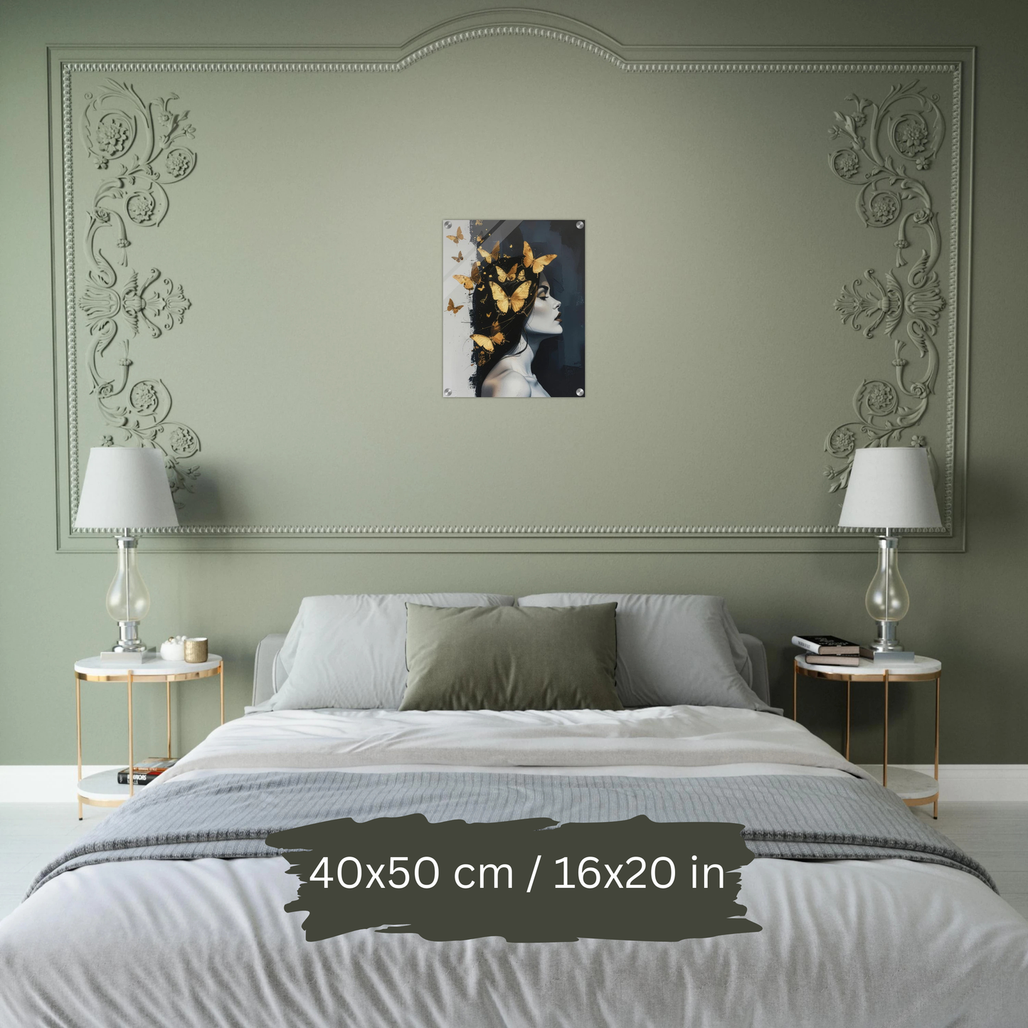 Luxury Acrylic Wall Art – Golden Butterflies (4 Designs)