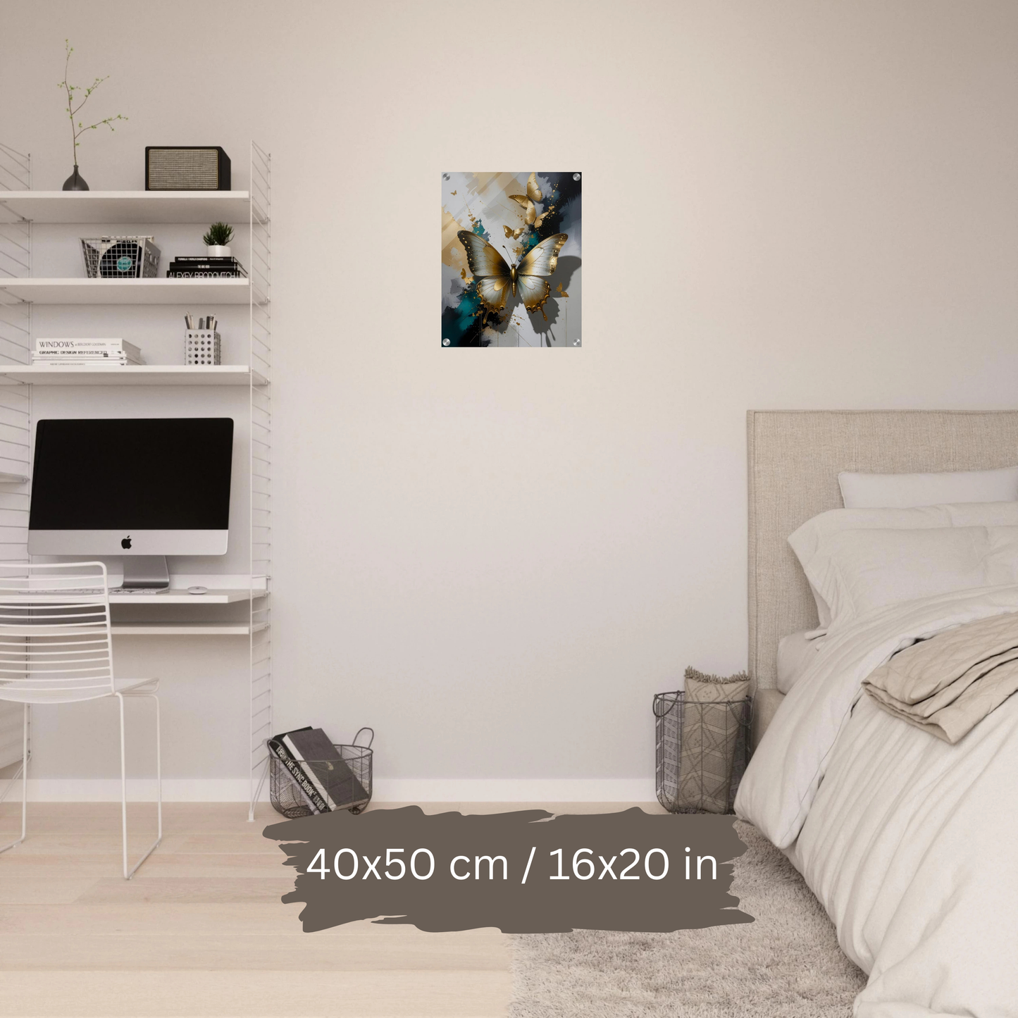 Luxury Acrylic Wall Art – Golden Butterflies (4 Designs)