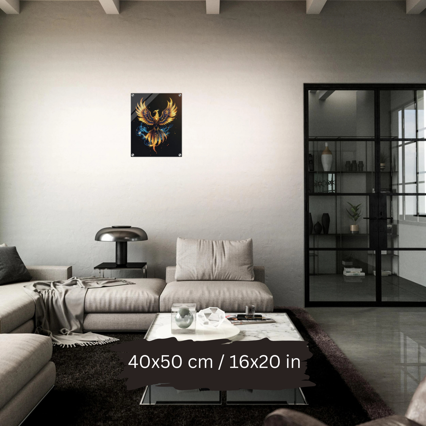 Luxury Acrylic Wall Art – Golden Eagles & Phoenix Collection (2 Designs)