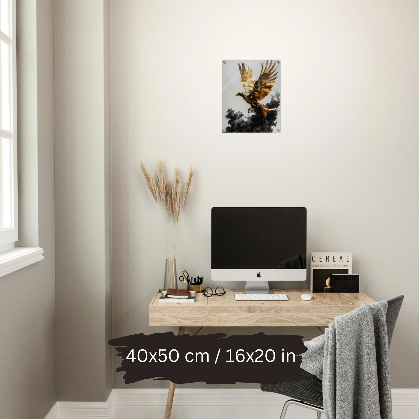 Luxury Acrylic Wall Art – Golden Eagles & Phoenix Collection (2 Designs)