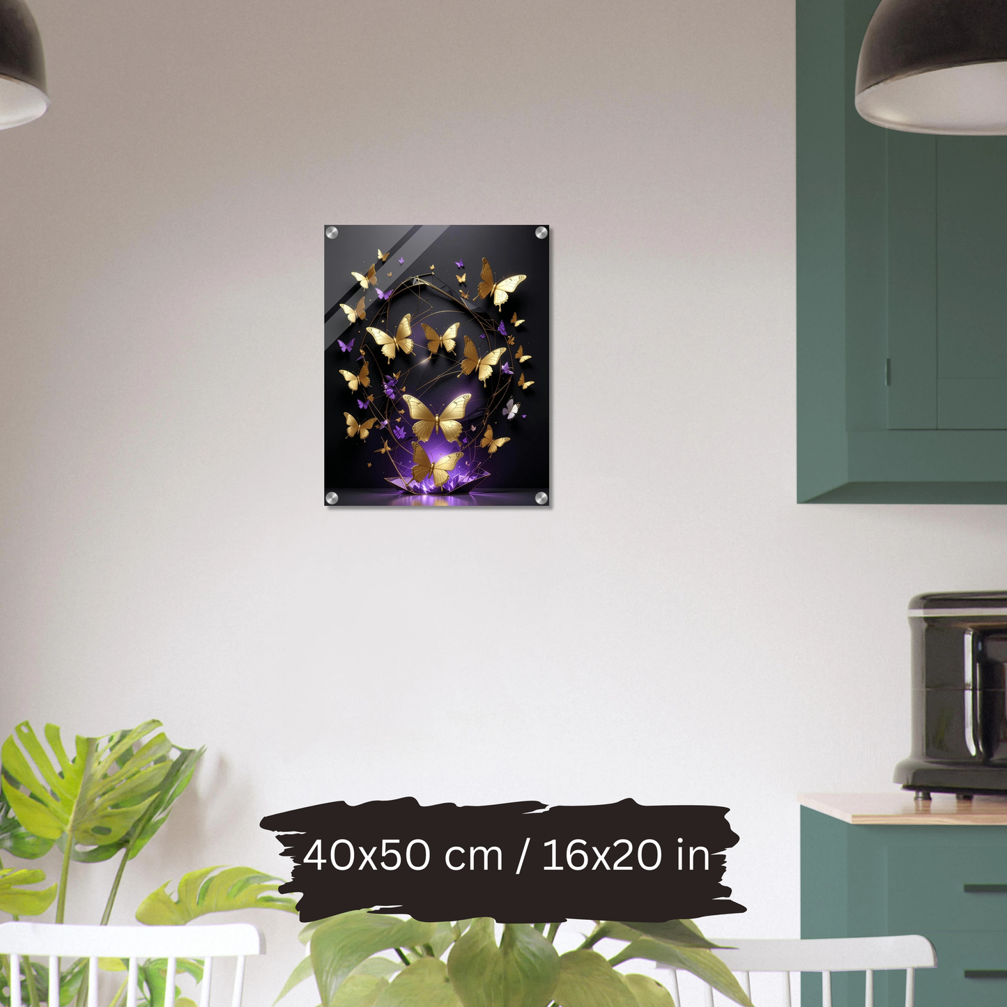 Luxury Acrylic Wall Art – Golden Butterflies (4 Designs)