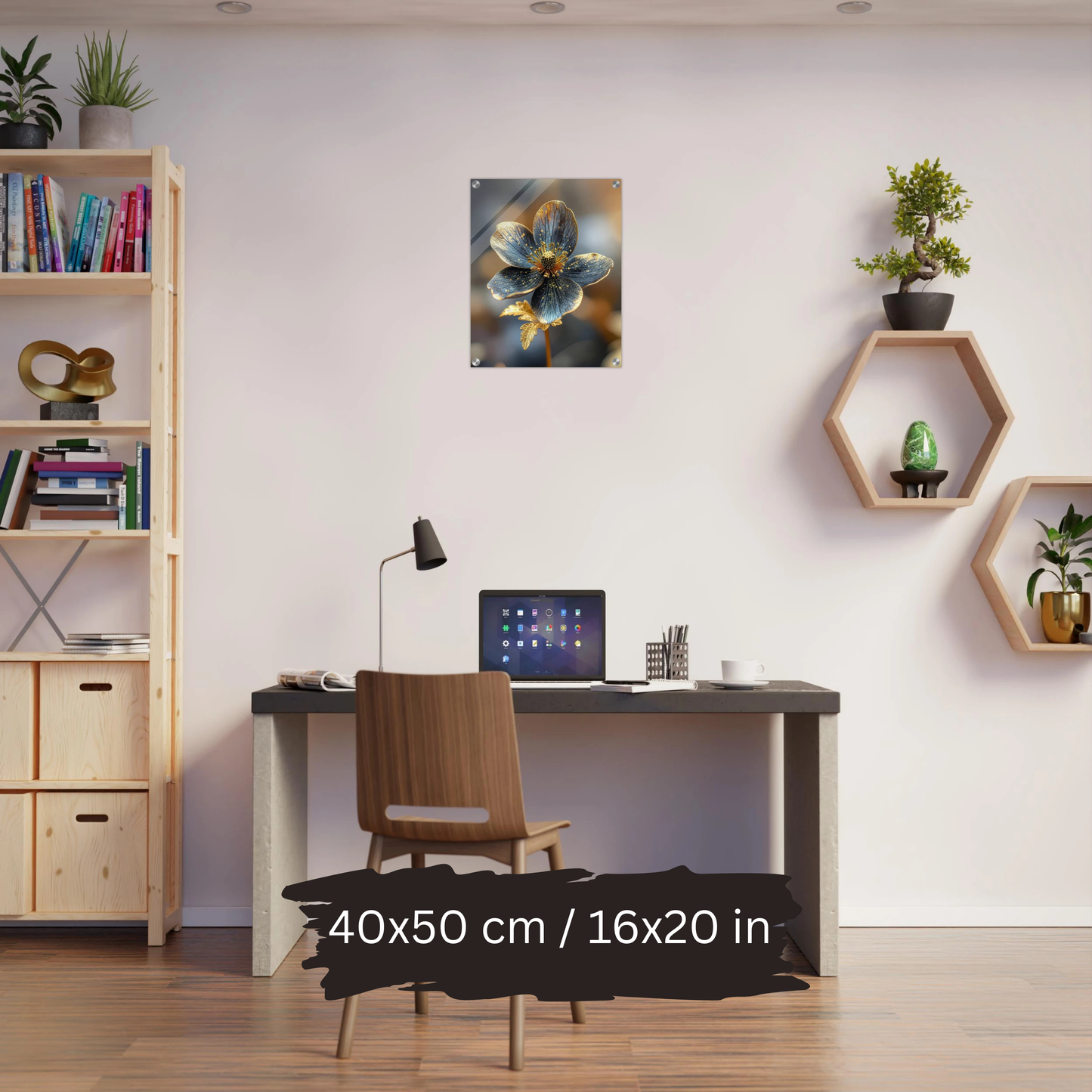 Luxury Acrylic Wall Art – Golden Floral Elegance (6 Designs)