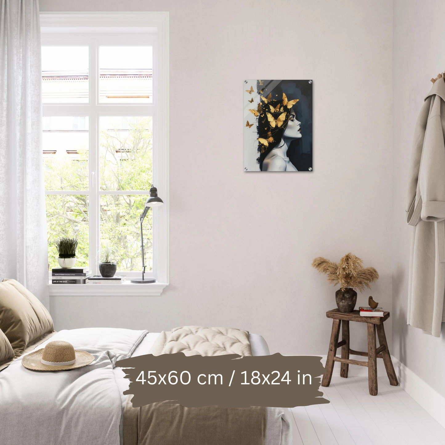 Luxury Acrylic Wall Art – Golden Butterflies (4 Designs)