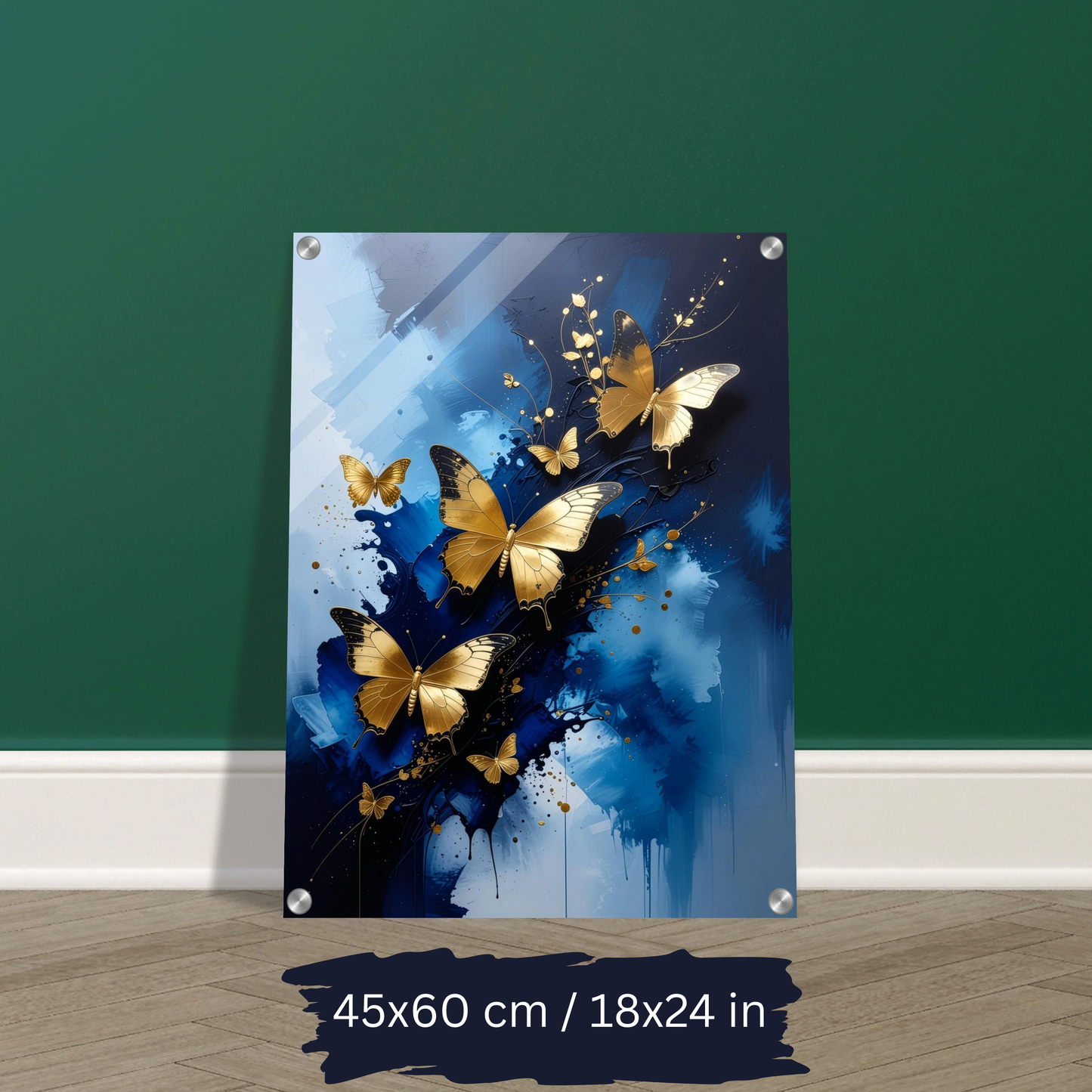 Luxury Acrylic Wall Art – Golden Butterflies (4 Designs)