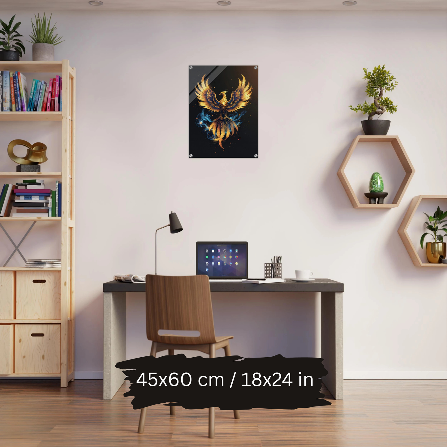 Luxury Acrylic Wall Art – Golden Eagles & Phoenix Collection (2 Designs)