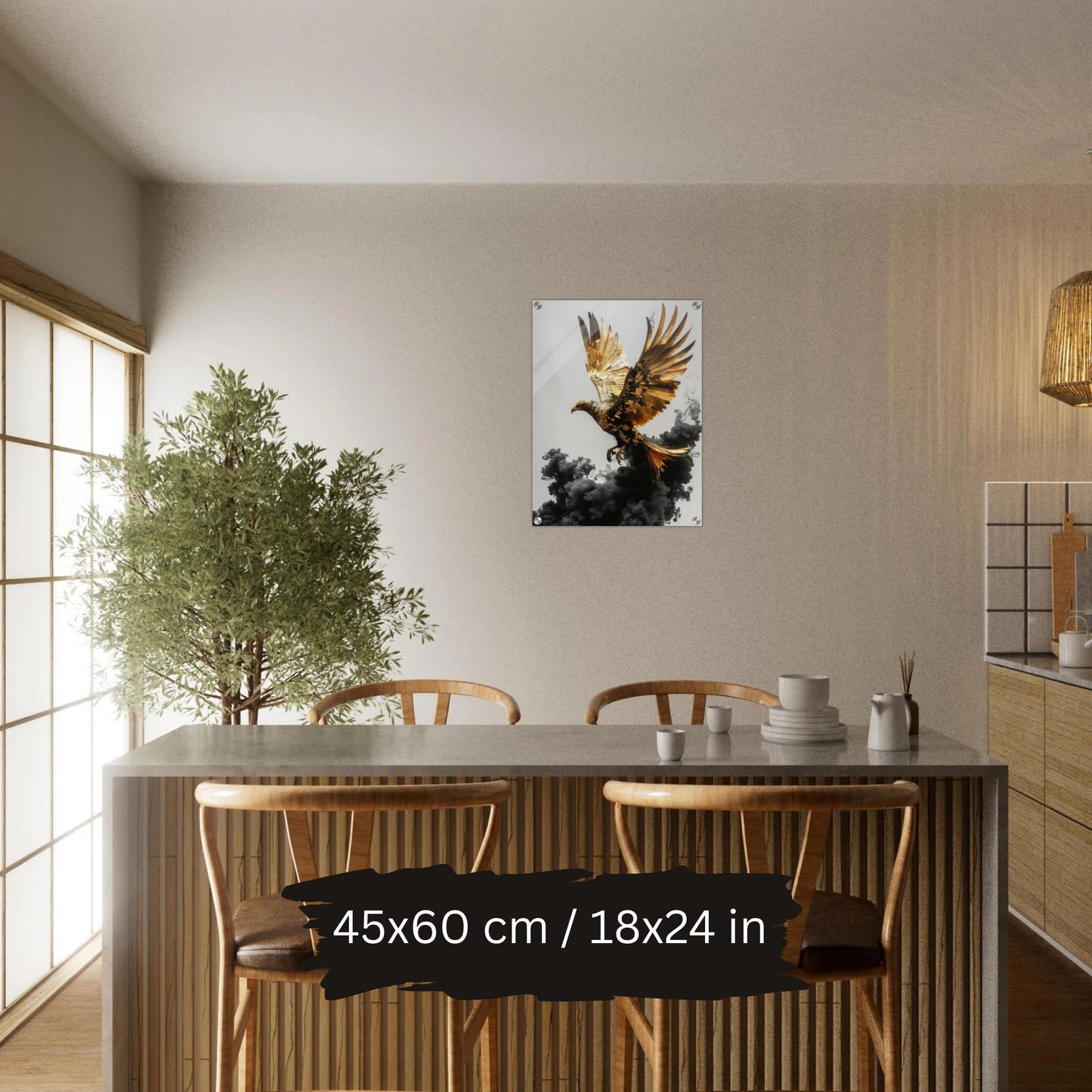 Luxury Acrylic Wall Art – Golden Eagles & Phoenix Collection (2 Designs)