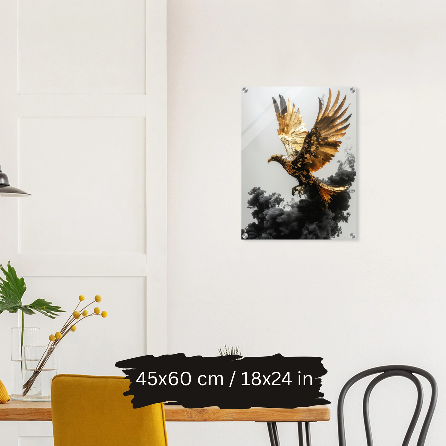 Luxury Acrylic Wall Art – Golden Eagles & Phoenix Collection (2 Designs)