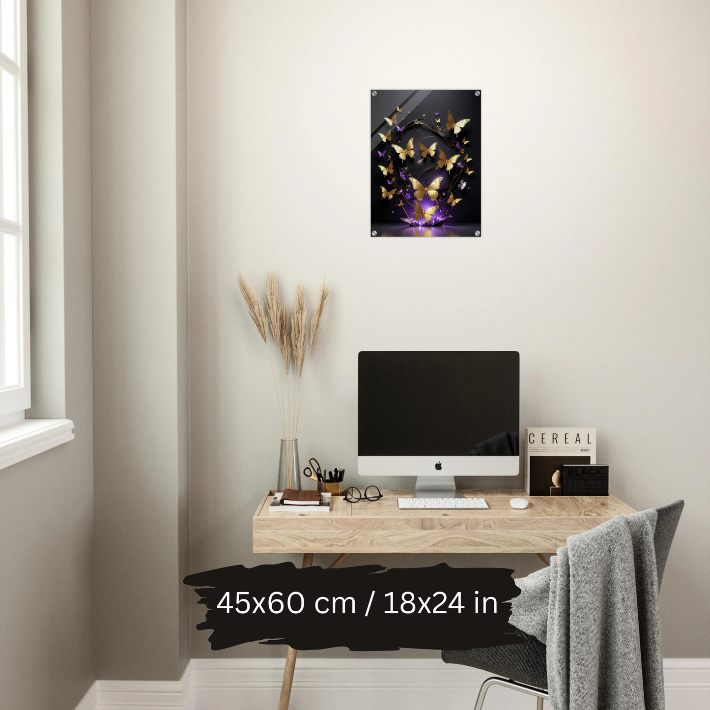 Luxury Acrylic Wall Art – Golden Butterflies (4 Designs)