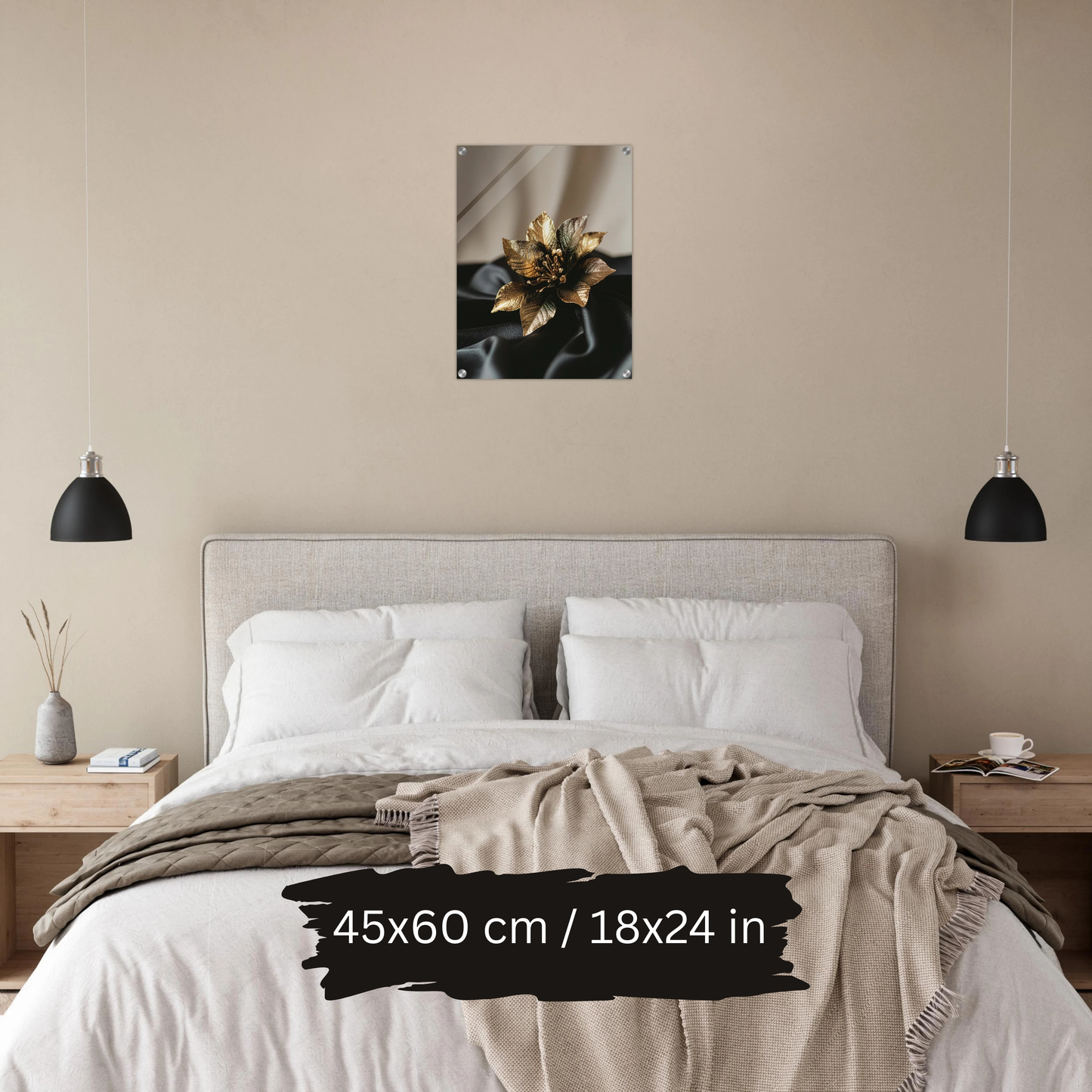 Luxury Acrylic Wall Art – Golden Floral Elegance (6 Designs)