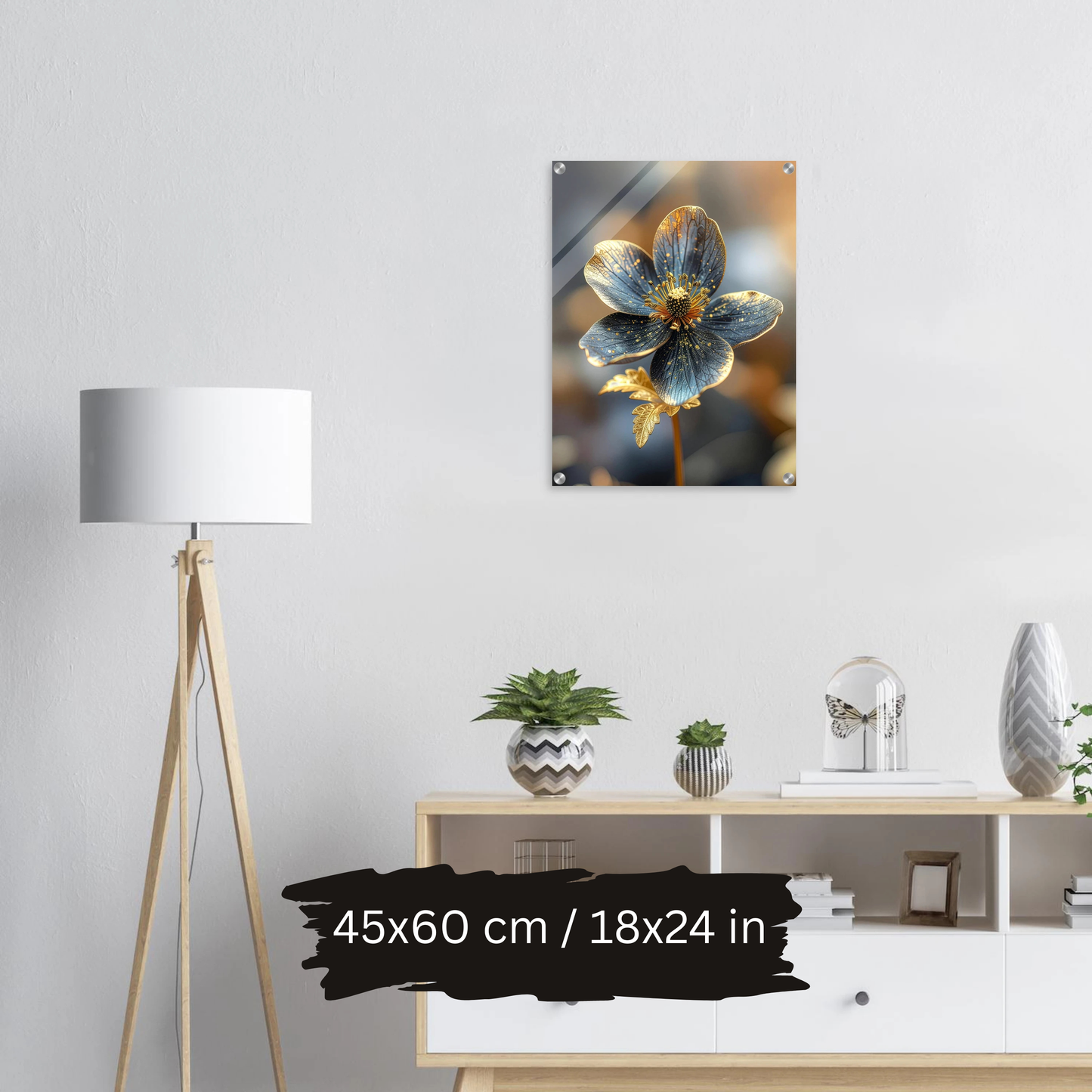 Luxury Acrylic Wall Art – Golden Floral Elegance (6 Designs)