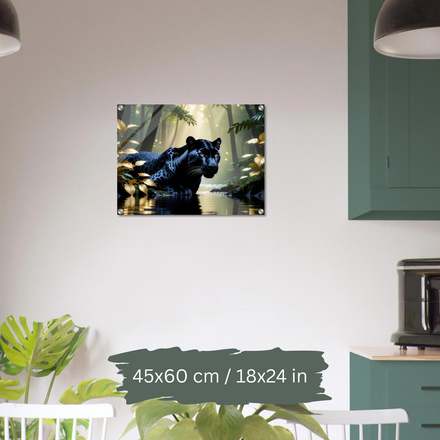 Black Panther in Jungle – Acrylic Wall Art
