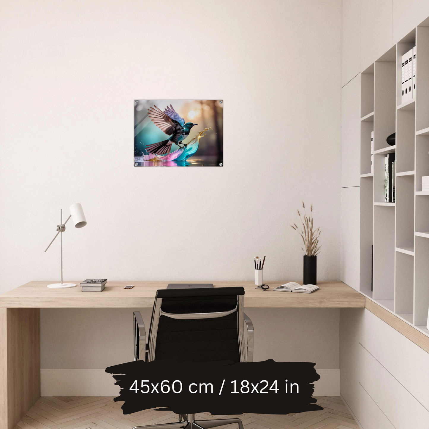 Colorful Bird in Motion – Acrylic Wall Art