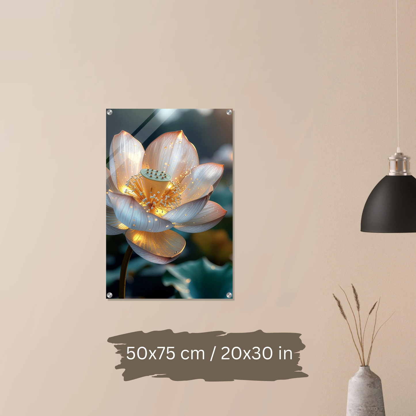 Luxury Acrylic Wall Art – Golden Floral Elegance (6 Designs)