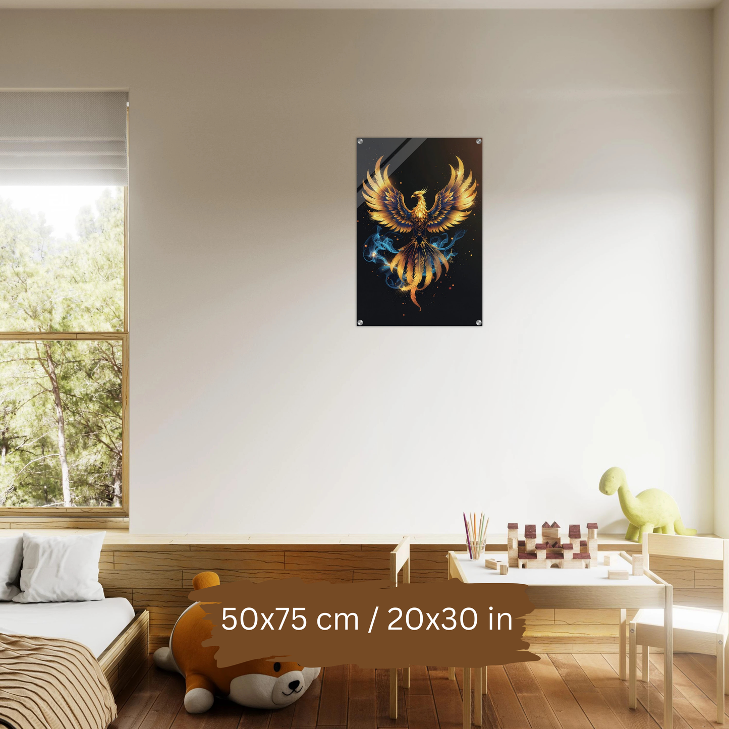 Luxury Acrylic Wall Art – Golden Eagles & Phoenix Collection (2 Designs)