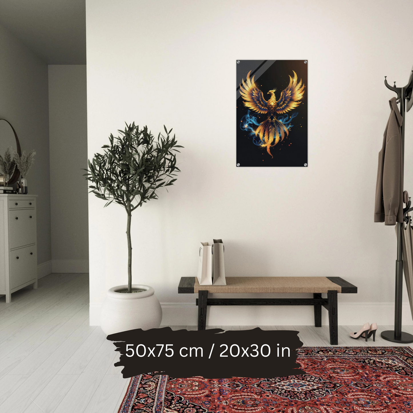 Luxury Acrylic Wall Art – Golden Eagles & Phoenix Collection (2 Designs)