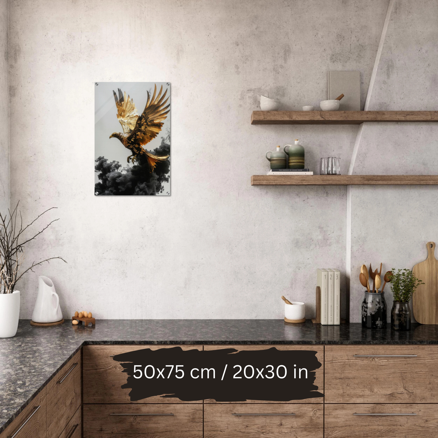 Luxury Acrylic Wall Art – Golden Eagles & Phoenix Collection (2 Designs)