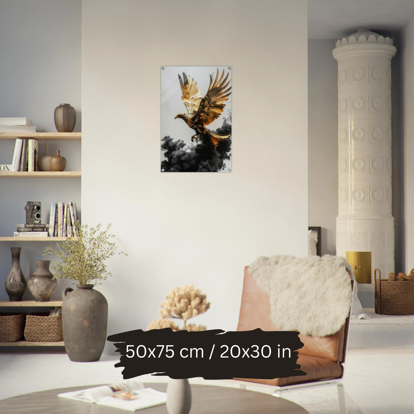 Luxury Acrylic Wall Art – Golden Eagles & Phoenix Collection (2 Designs)