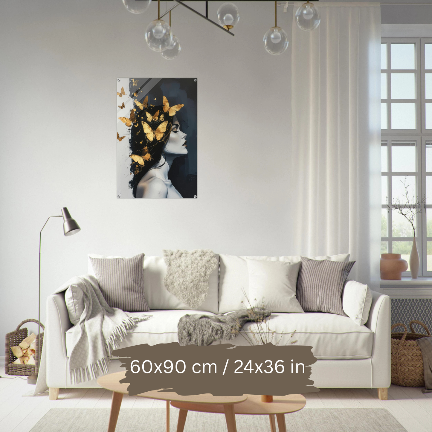 Luxury Acrylic Wall Art – Golden Butterflies (4 Designs)