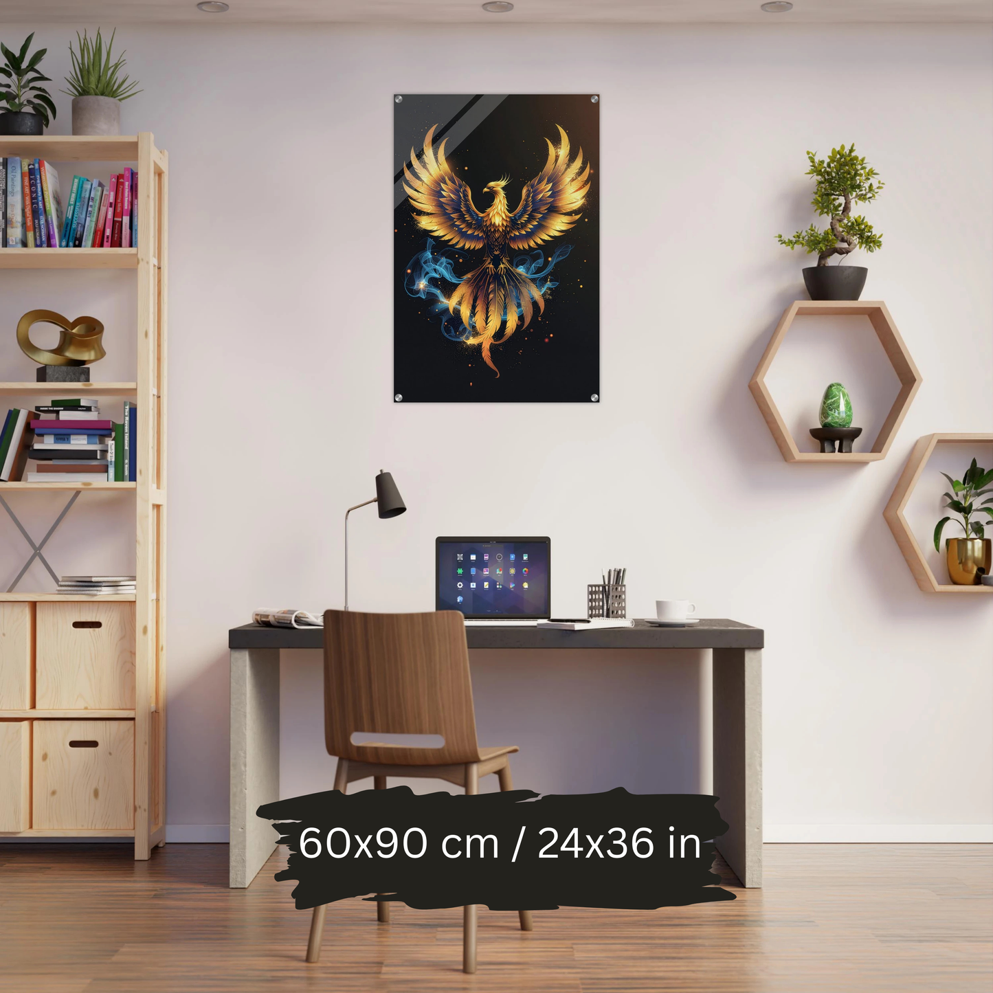 Luxury Acrylic Wall Art – Golden Eagles & Phoenix Collection (2 Designs)