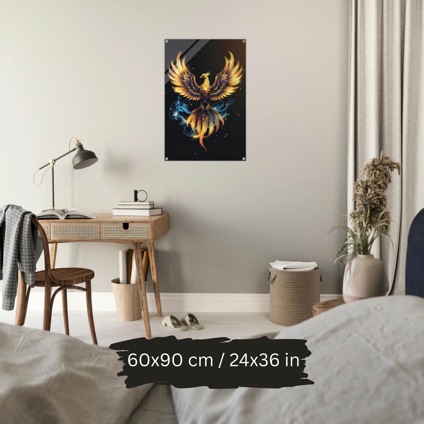 Luxury Acrylic Wall Art – Golden Eagles & Phoenix Collection (2 Designs)