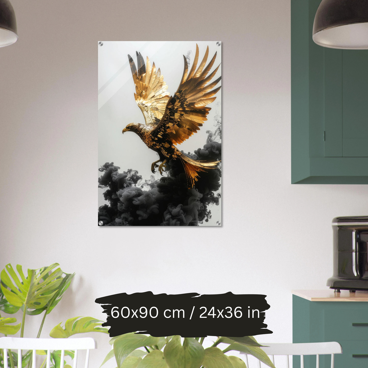 Luxury Acrylic Wall Art – Golden Eagles & Phoenix Collection (2 Designs)