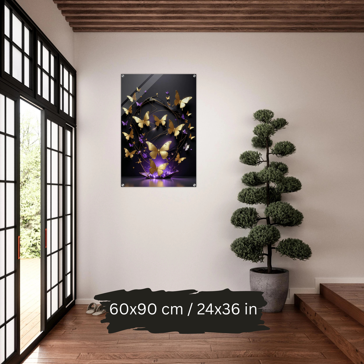 Luxury Acrylic Wall Art – Golden Butterflies (4 Designs)