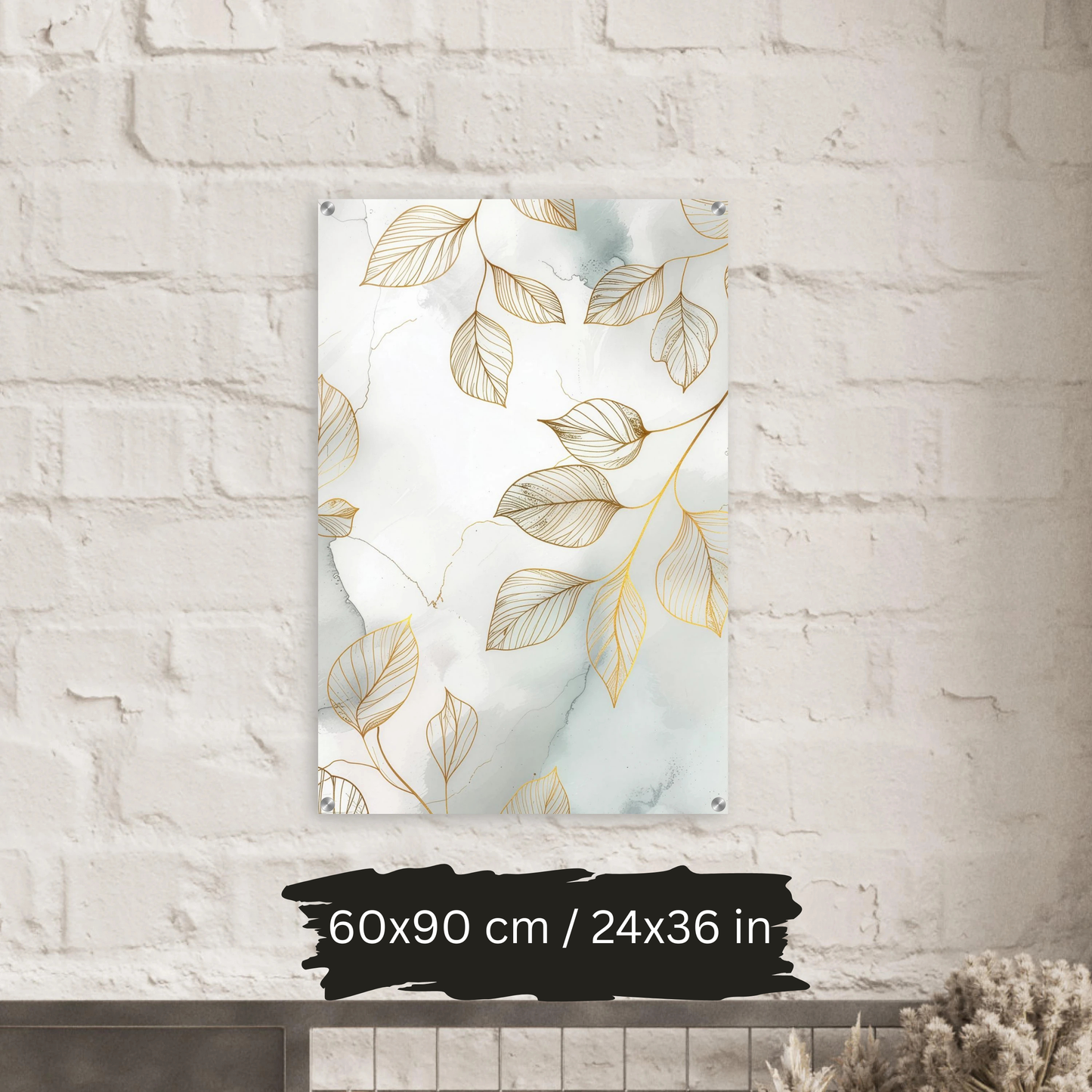 Luxury Acrylic Wall Art – Golden Floral Elegance (6 Designs)