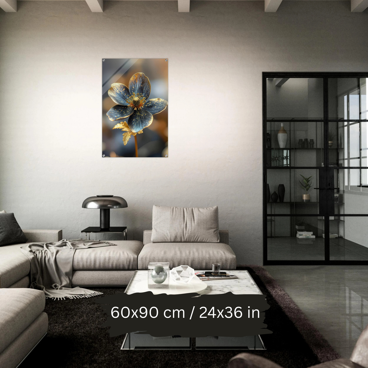 Luxury Acrylic Wall Art – Golden Floral Elegance (6 Designs)