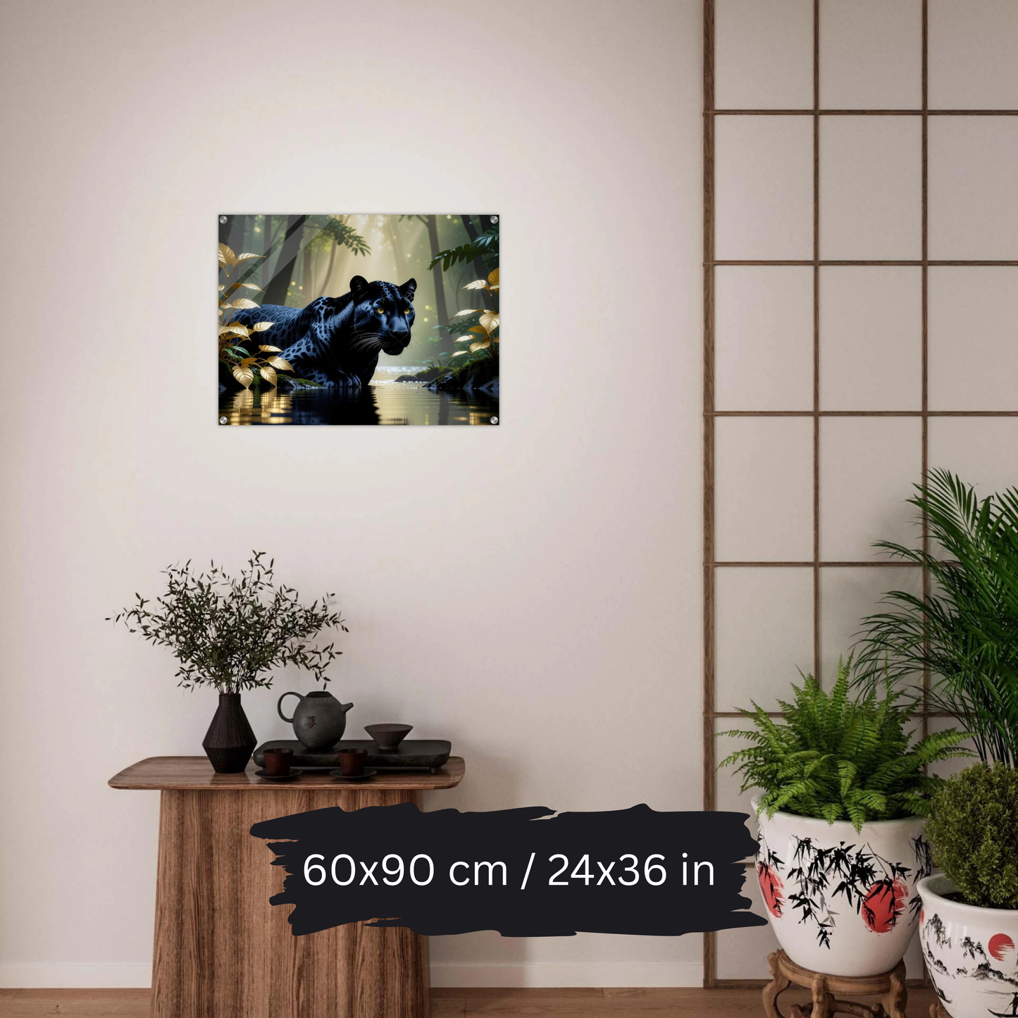 Black Panther in Jungle – Acrylic Wall Art