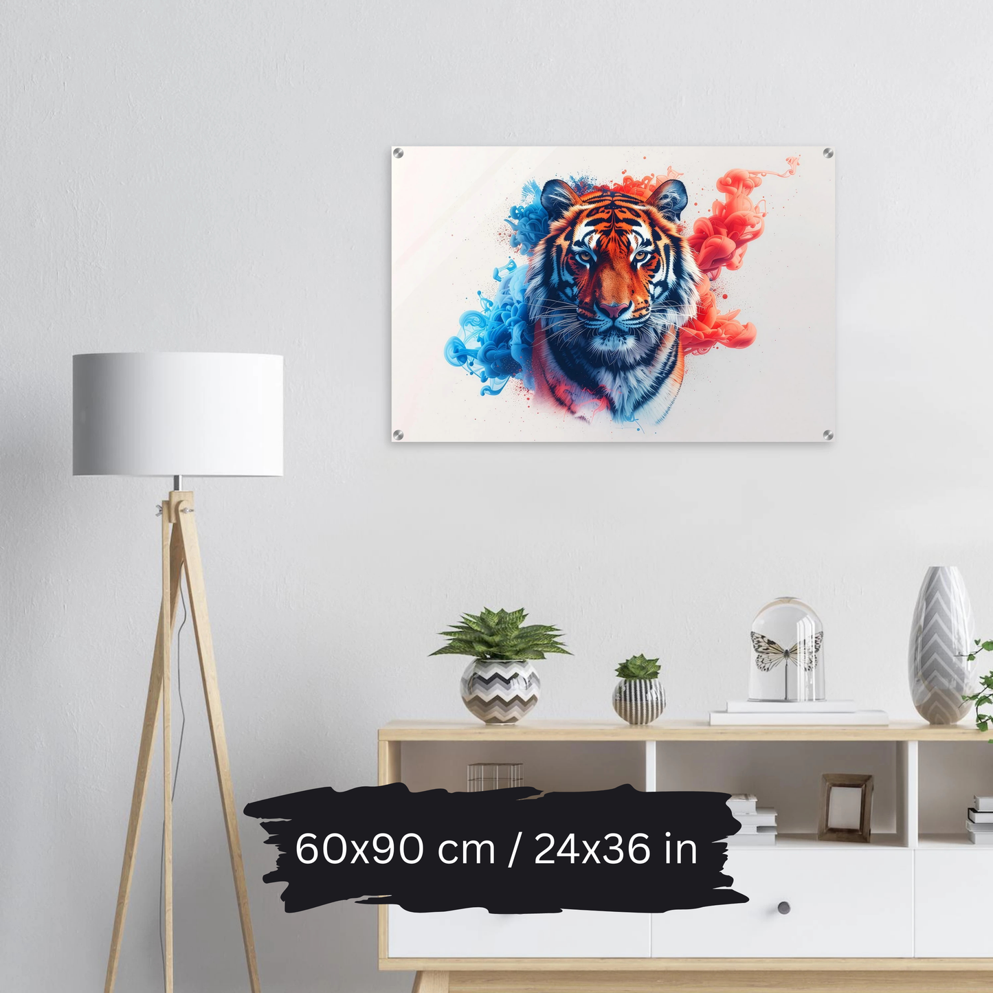 Watercolor Tiger Art – Acrylic Wall Art