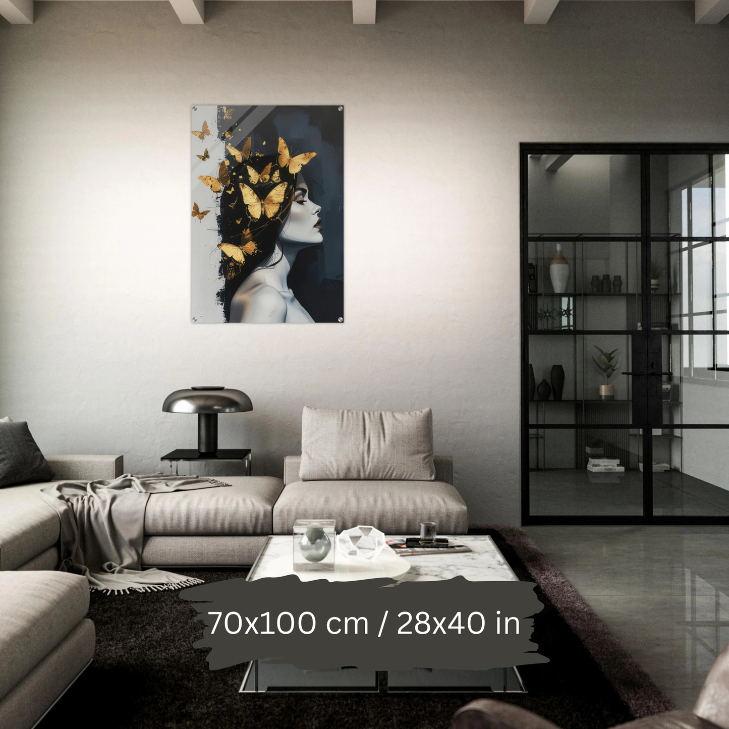 Luxury Acrylic Wall Art – Golden Butterflies (4 Designs)