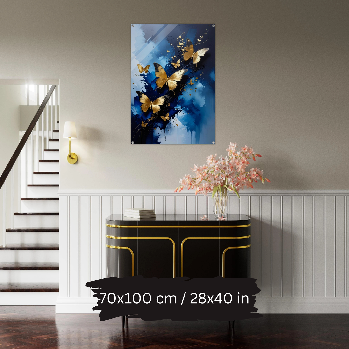 Luxury Acrylic Wall Art – Golden Butterflies (4 Designs)