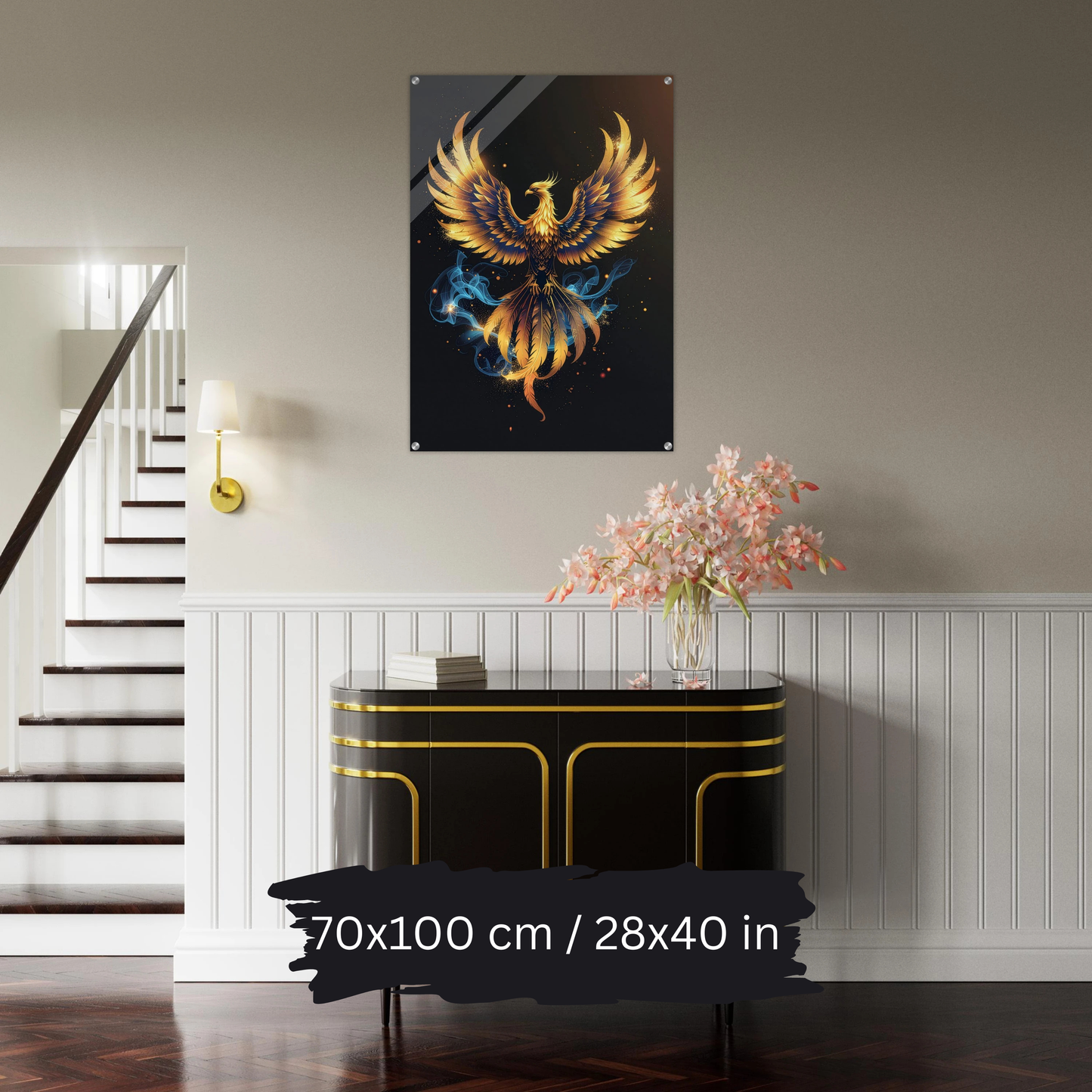 Luxury Acrylic Wall Art – Golden Eagles & Phoenix Collection (2 Designs)