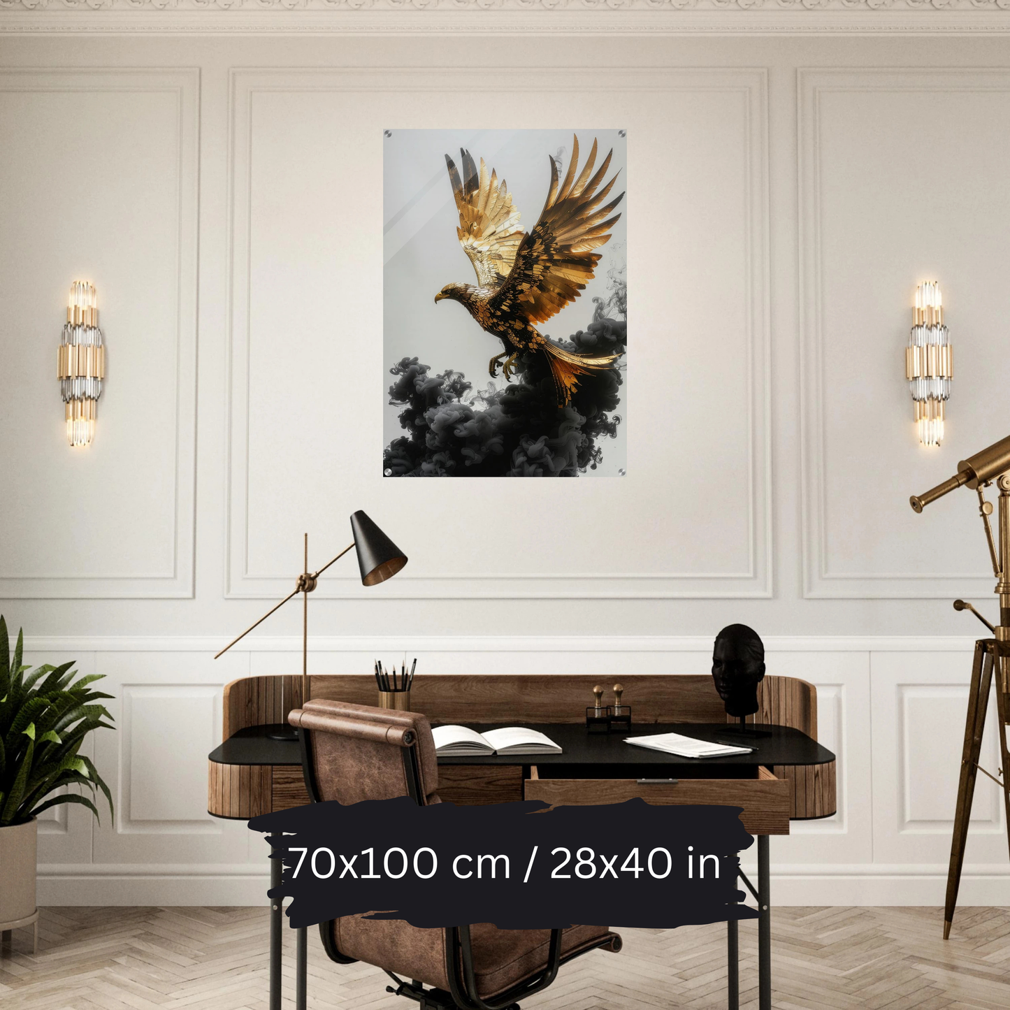 Luxury Acrylic Wall Art – Golden Eagles & Phoenix Collection (2 Designs)