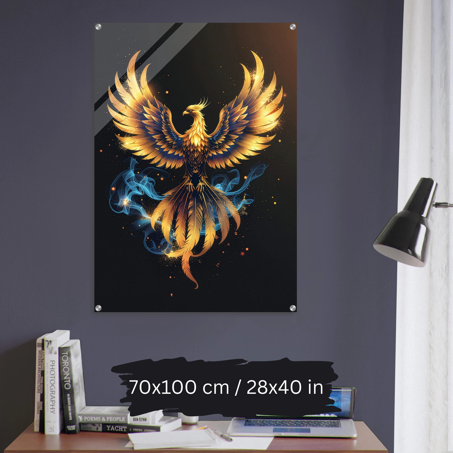 Luxury Acrylic Wall Art – Golden Eagles & Phoenix Collection (2 Designs)