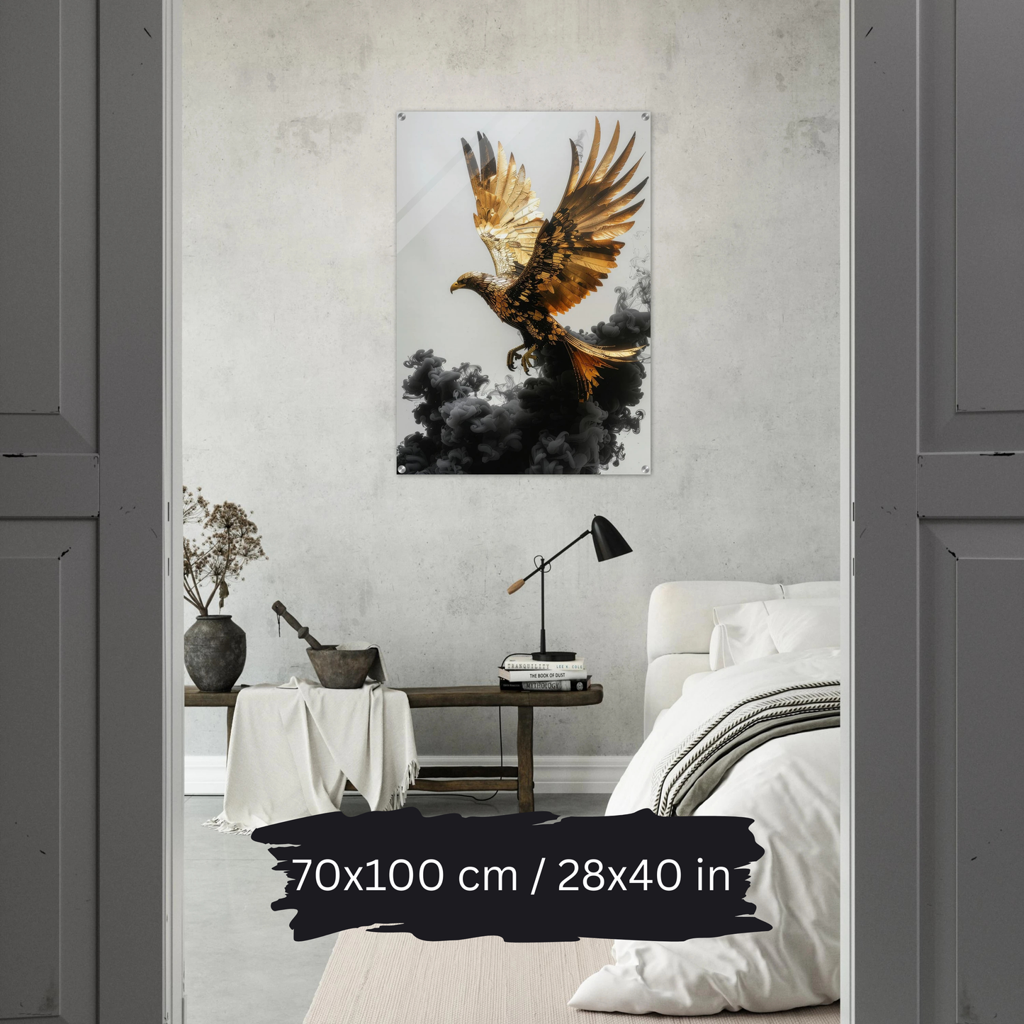Luxury Acrylic Wall Art – Golden Eagles & Phoenix Collection (2 Designs)