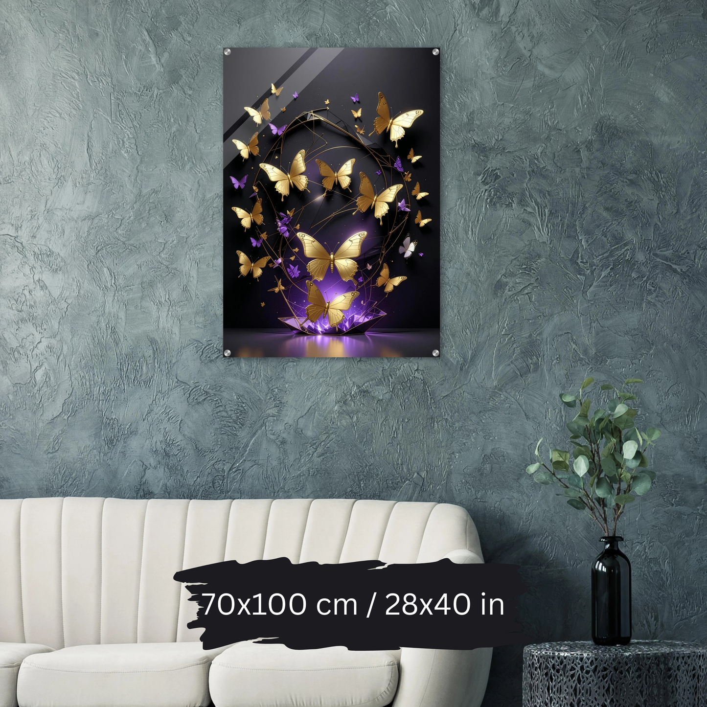 Luxury Acrylic Wall Art – Golden Butterflies (4 Designs)