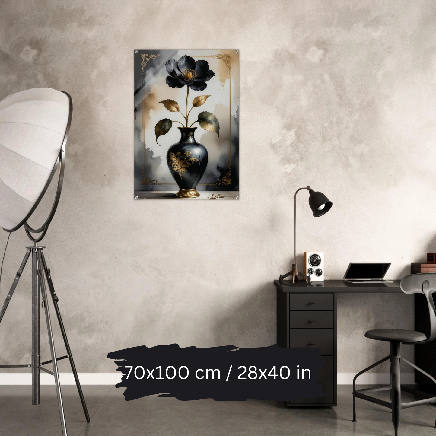 Luxury Acrylic Wall Art – Golden Floral Elegance (6 Designs)