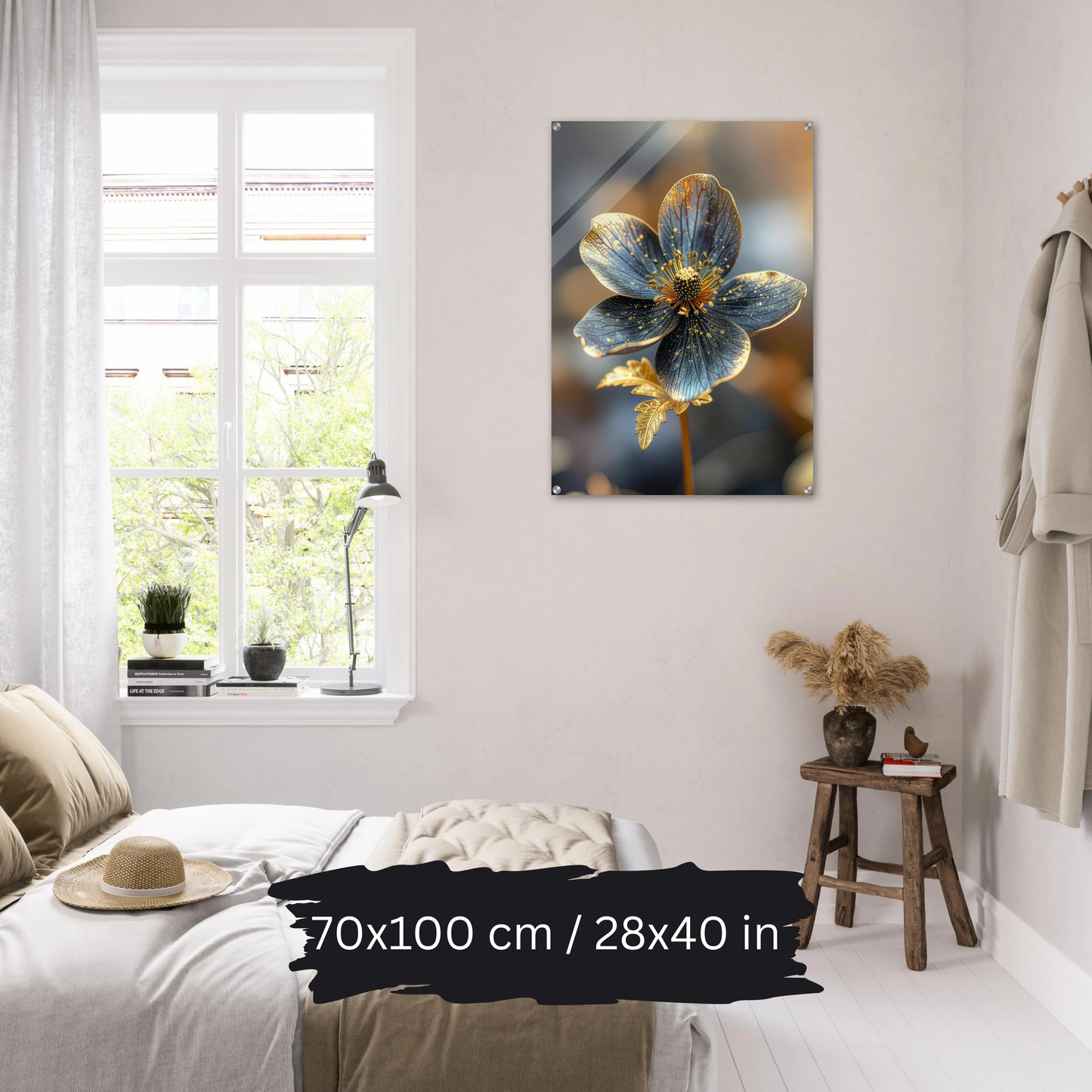 Luxury Acrylic Wall Art – Golden Floral Elegance (6 Designs)