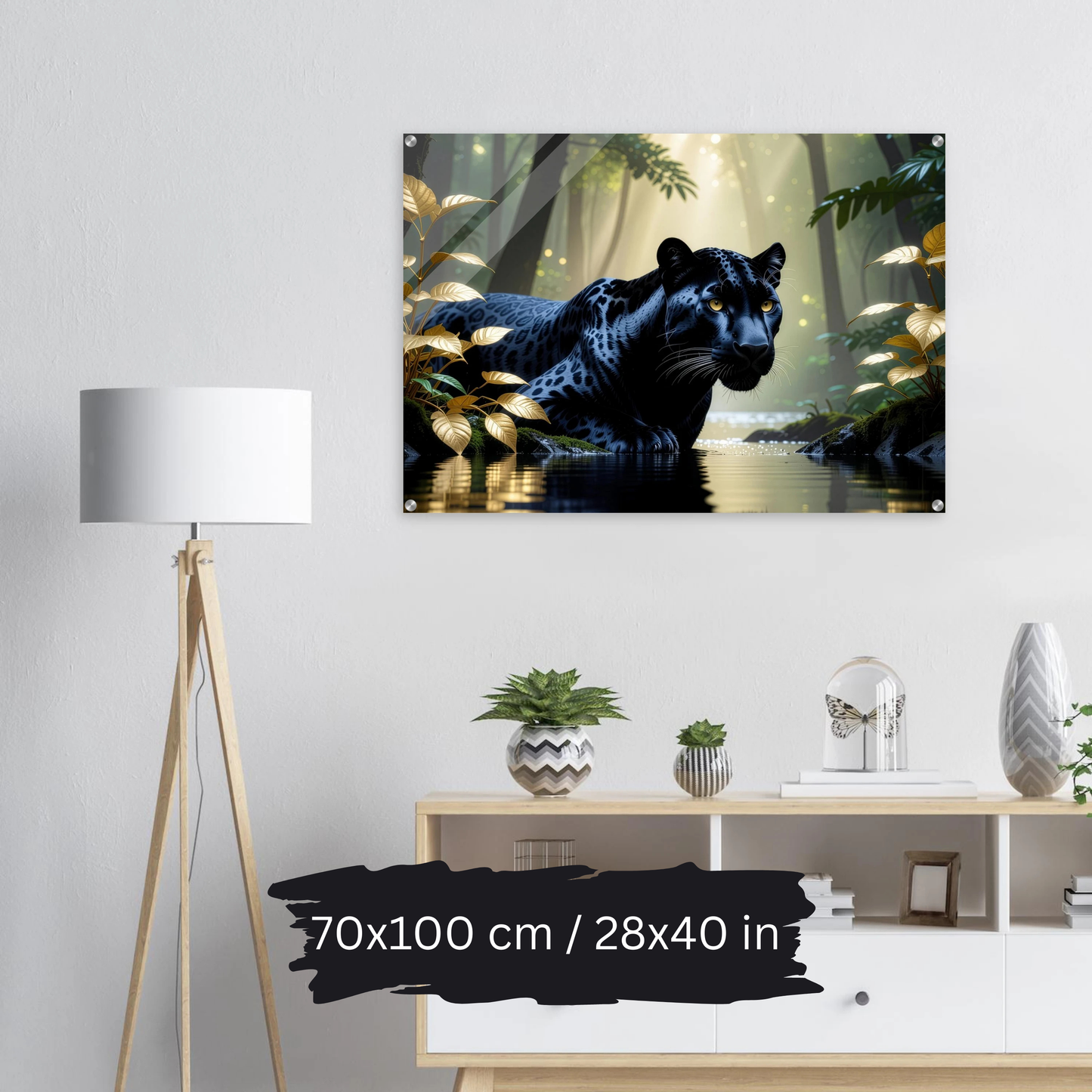 Black Panther in Jungle – Acrylic Wall Art