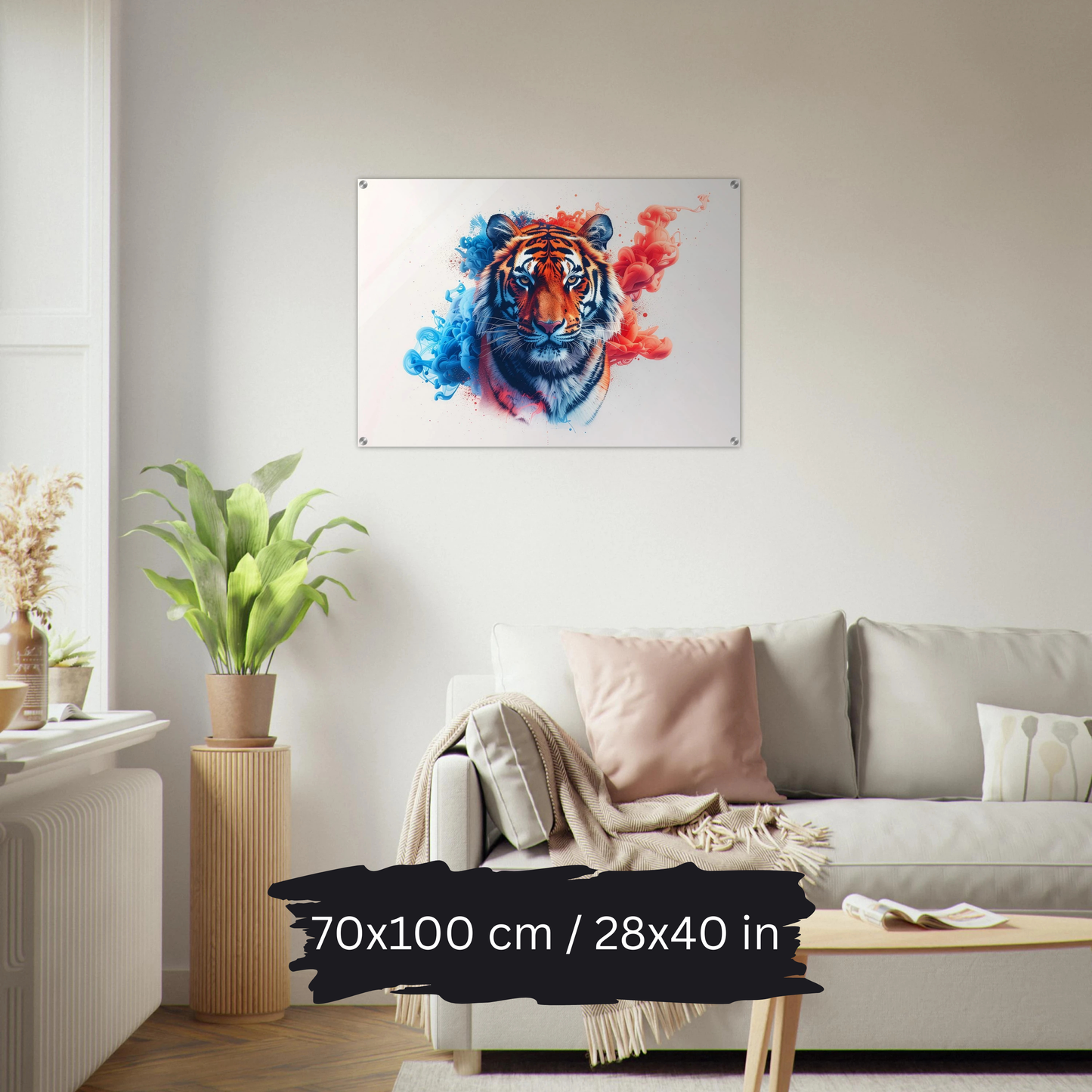 Watercolor Tiger Art – Acrylic Wall Art