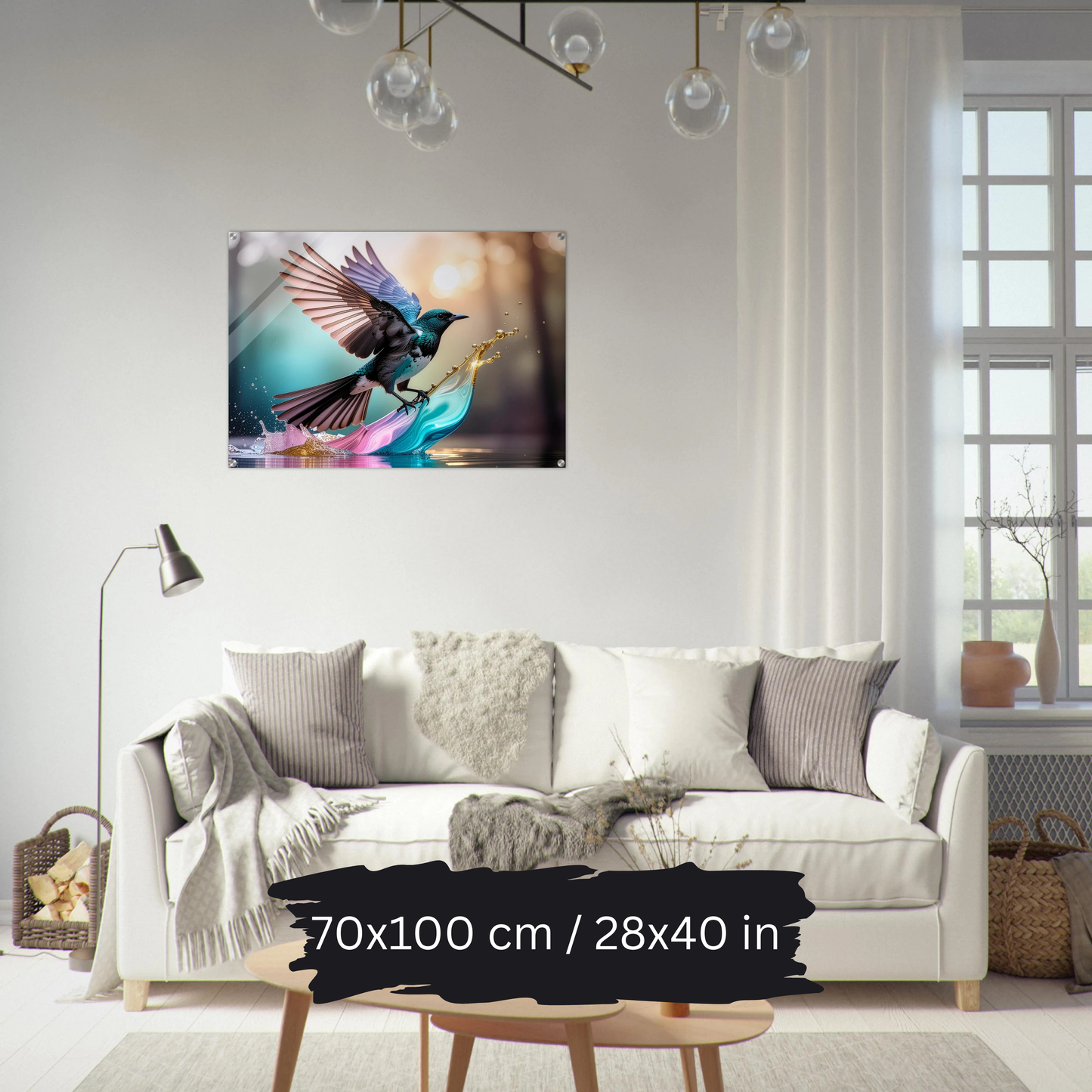 Colorful Bird in Motion – Acrylic Wall Art