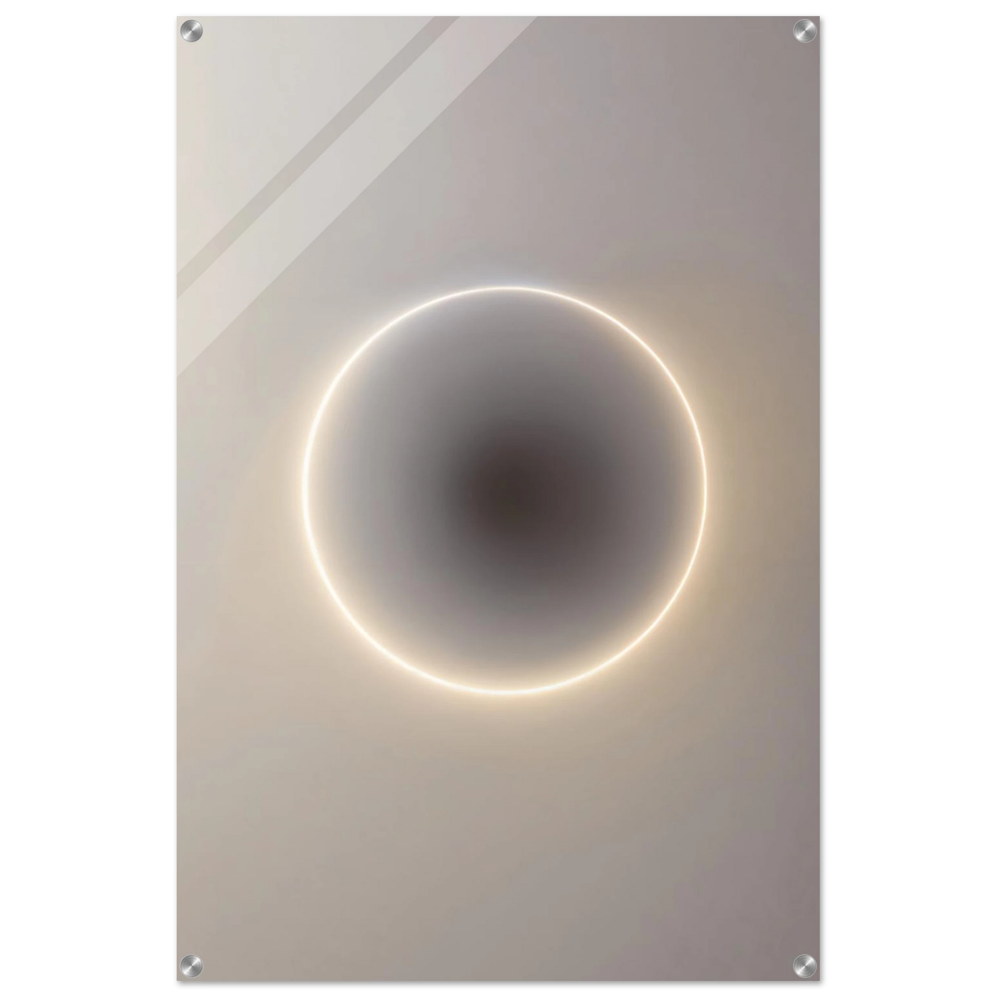 Modern wall light fixture with circular design on a neutral background