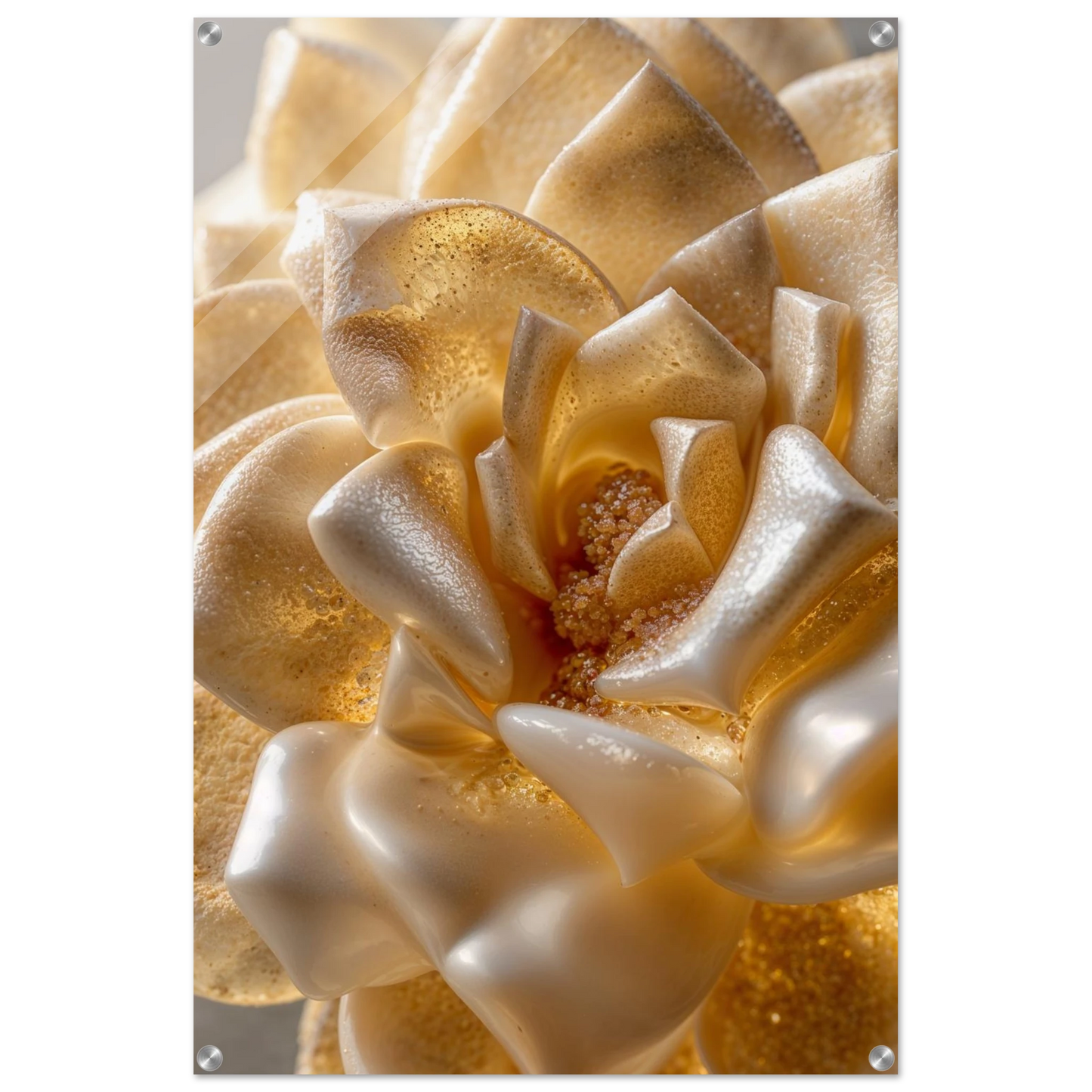 Close-up of meringue cookies with a white background