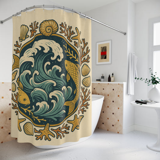 Ocean Reverie – Artistic Marine Shower Curtain